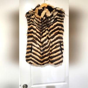 Real fur vest
